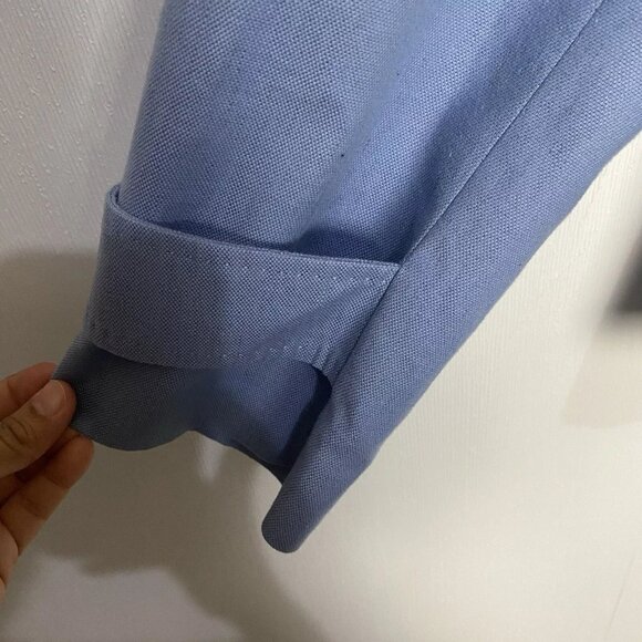 Talbots Blazer Women’s Blue Cotton Linen Blend Button Lined Jacket - Picture 5 of 8